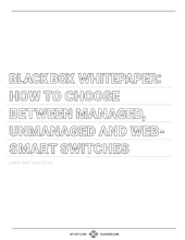 How to Choose between Managed, Unmanaged and Web-Smart Switches
